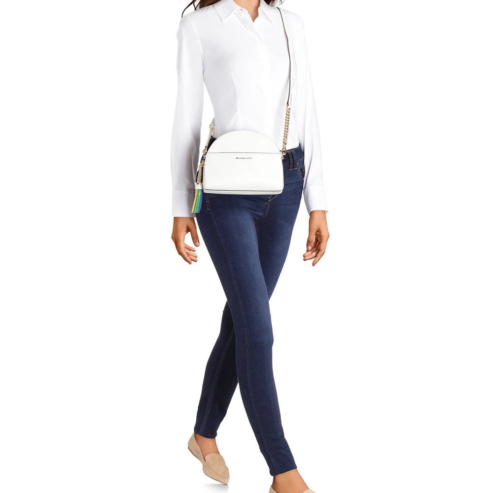 Michael Kors NWT Wrapped in Plastic Rainbow Half Moon Crossbody MSRP: $348.00 - Picture 8 of 14